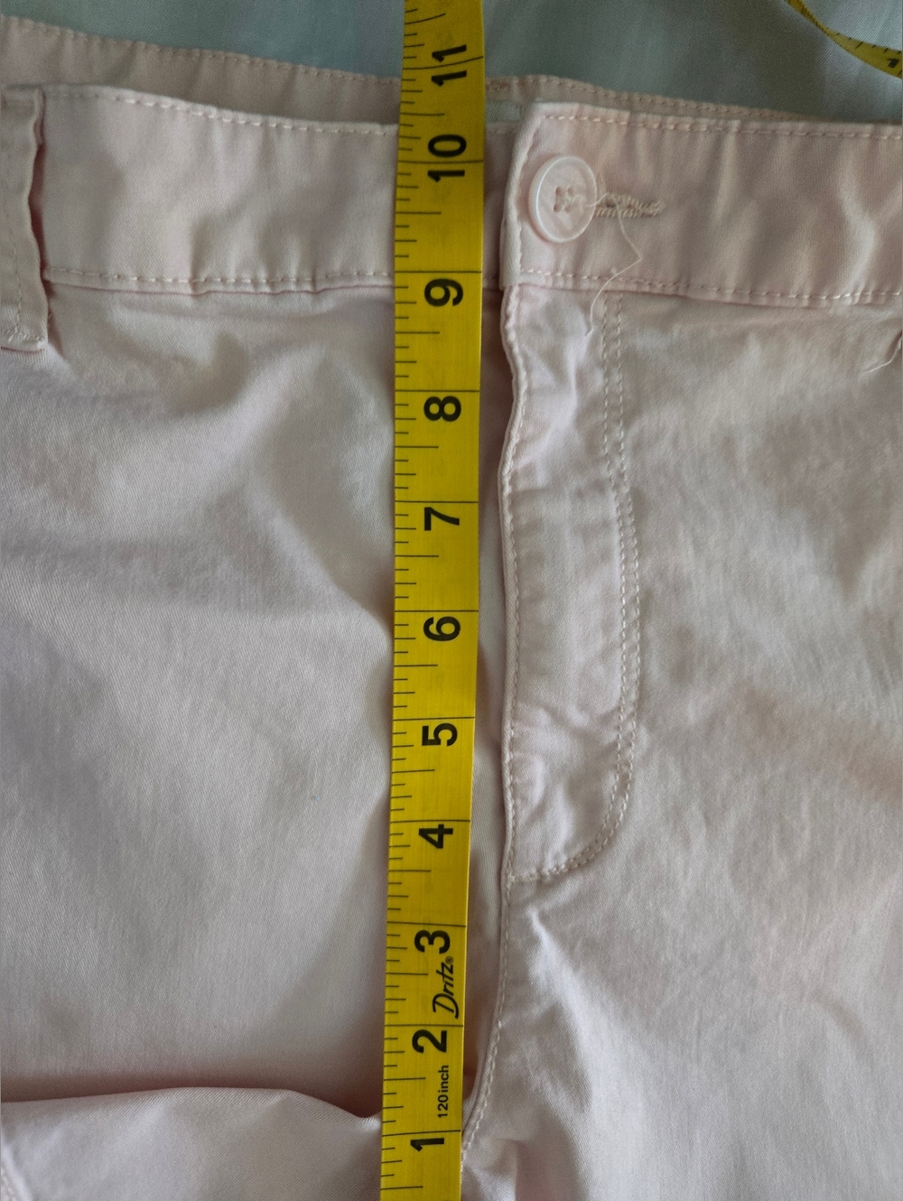 A New Day Shorts Light Pink Sz 12 10" Rise 4.5" Inseam Stretch Euc - Picture 6 of 7